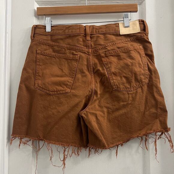 Everlane The Denim Short in Organic Cotton Brown Tan Raw Hem, 27 - Picture 2 of 4